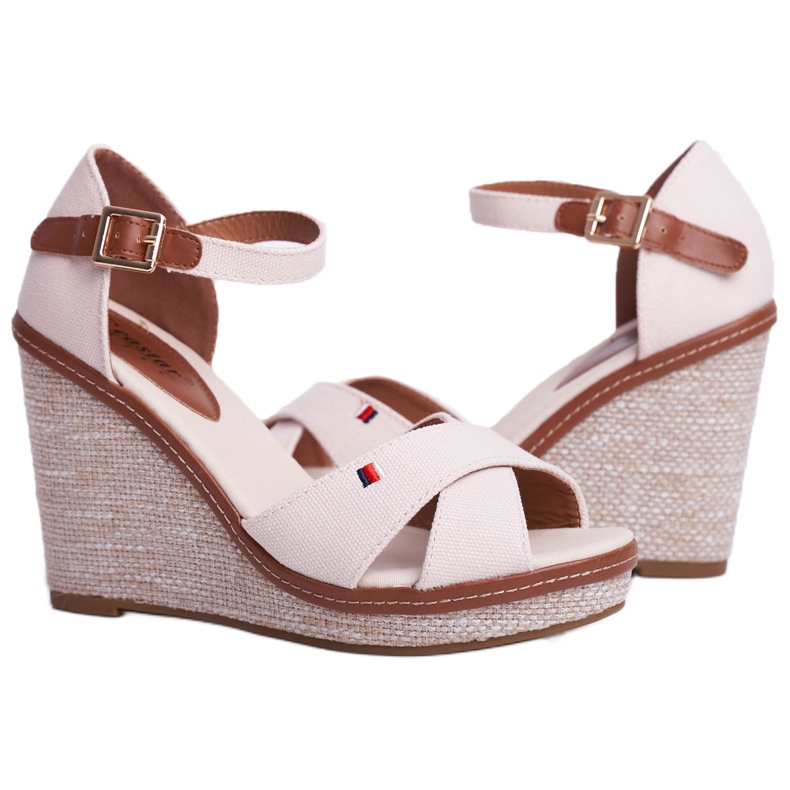 SEA Sandalias De Mujer Con Cuña Beige LaMane 4