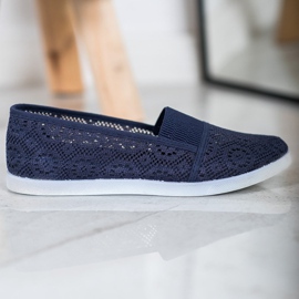 SHELOVET Slipons azul marino claro 3