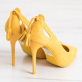 Seastar Tachuelas Amarillas Con Flecos amarillo 4