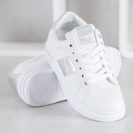 RTX WALK Zapatillas con inserciones plateadas blanco gris 3