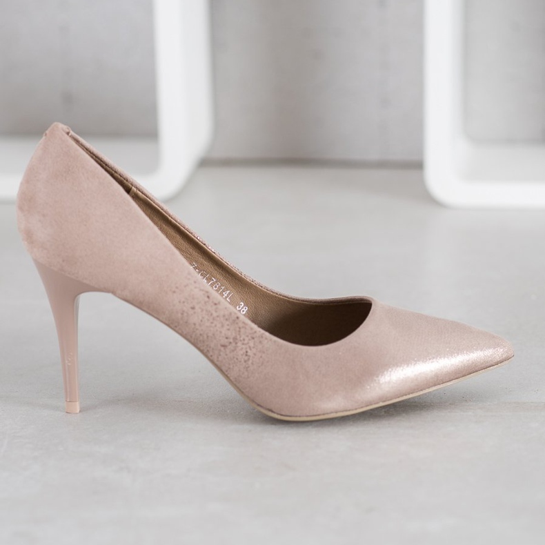 SHELOVET Tacones beige con estilo 2
