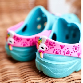 Bona Pantuflas Infantiles Foam Crocs Blue Unicorn Lily violeta azul 3