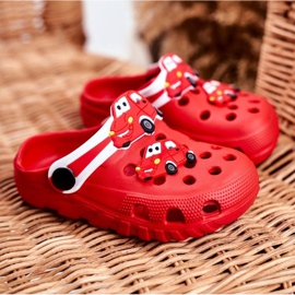 PB2 Pantuflas Infantiles Foam Crocs Rojo Cars Bruno 1