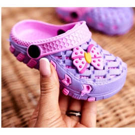 NEWS Pantuflas Infantiles Foam Crocs Violet Bow Susan violeta 3