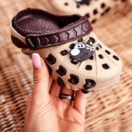 Crocs de espuma marrón para niños Avión marrón Donald 3