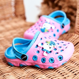 Pantuflas Infantiles Foam Crocs Pink Rabbit Zoë rosado 3
