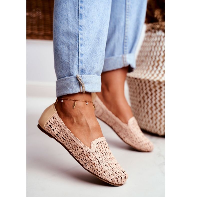 Bailarinas de Mujer Lu Boo Trenzado Beige 4Ever 2