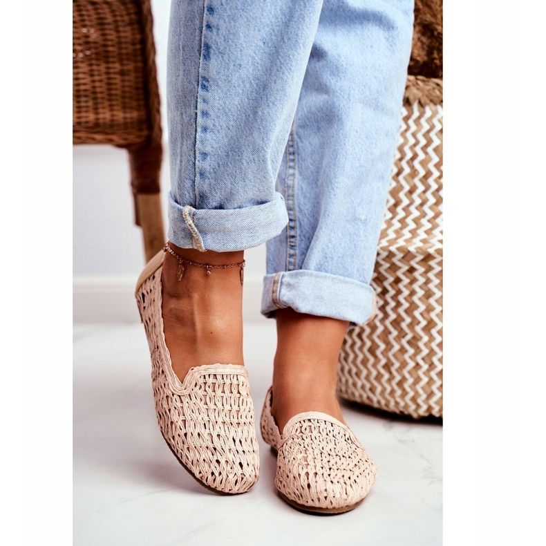 Bailarinas de Mujer Lu Boo Trenzado Beige 4Ever 1