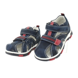 Apawwa Sandalias Infantiles con Velcro Navy Goreno rojo azul marino 2