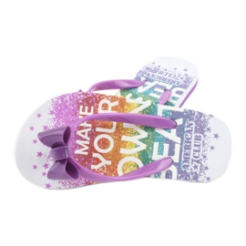 American Club Flip Flip Flip Flip, Flip Purple -flops con arco violeta 2