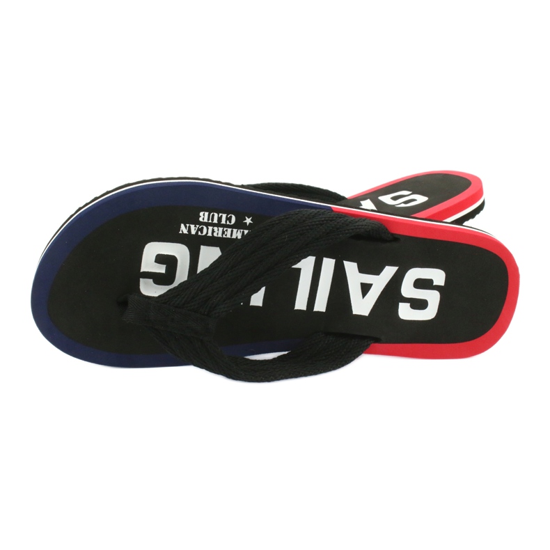 American Club Chanclas American JP02 para hombre blanco negro rojo azul marino 2