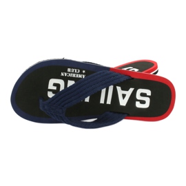 American Club Chanclas American JP02 para hombre blanco negro rojo azul marino 2