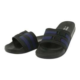 American Club Chanclas de espuma en la playa negra negra/azul marina NH16 negro 1