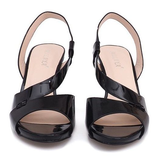 Sandalias Lacadas Salón TRA329 Negro 1