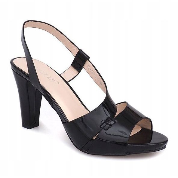 Sandalias Lacadas Salón TRA329 Negro 2