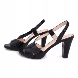 Sandalias Lacadas Salón TRA329 Negro 3