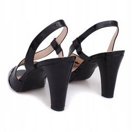 Sandalias Lacadas Salón TRA329 Negro 4