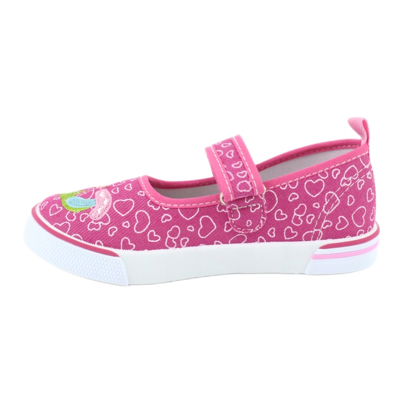 American Club Zapatillas bailarinas con corazones Velcro TEN15 azul rosado verde 1