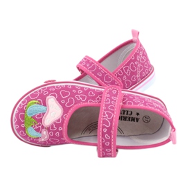 American Club Zapatillas bailarinas con corazones Velcro TEN15 azul rosado verde 4