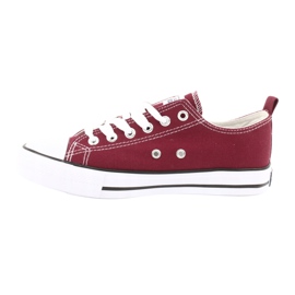 American Club Zapatillas de deporte para mujeres empatadas burdeos rojo 1