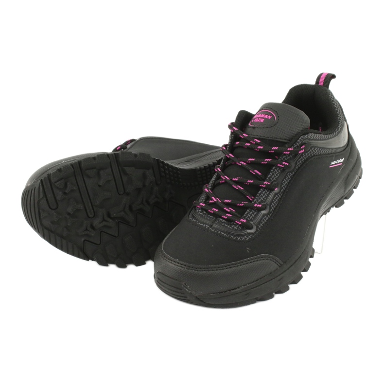 Calzado deportivo softshell impermeable American Club HL05 negro rosa 2