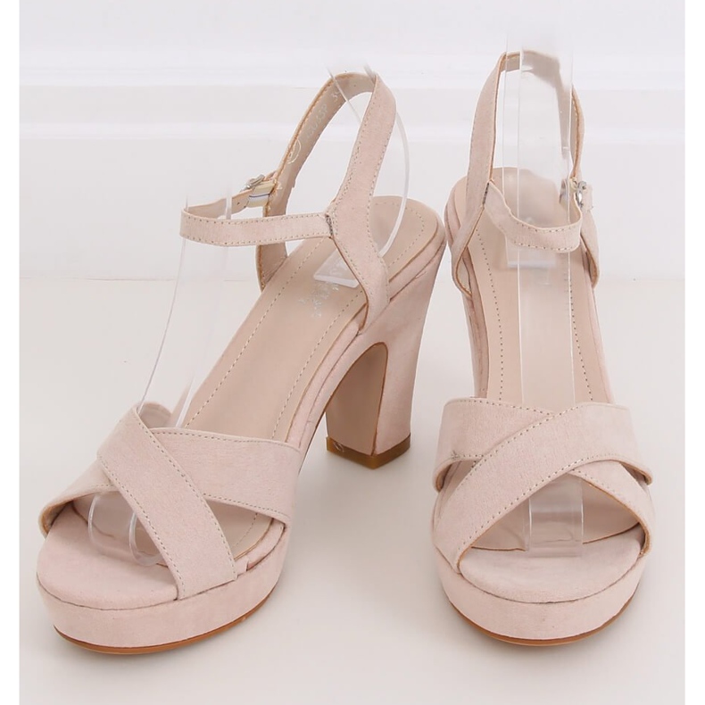 Sandalias con poste beige NS033P Beige 1