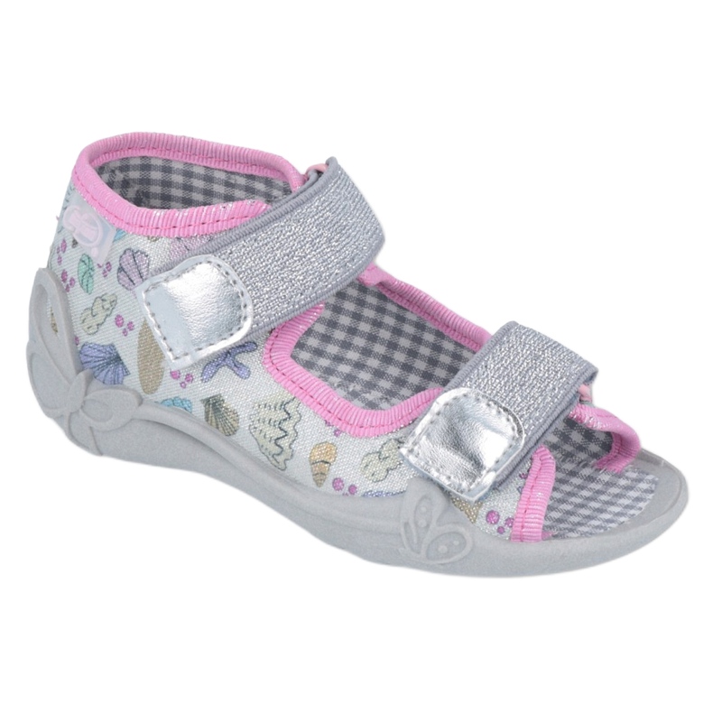 Zapatilla infantil Befado 242P097 multicolor rosa gris 1