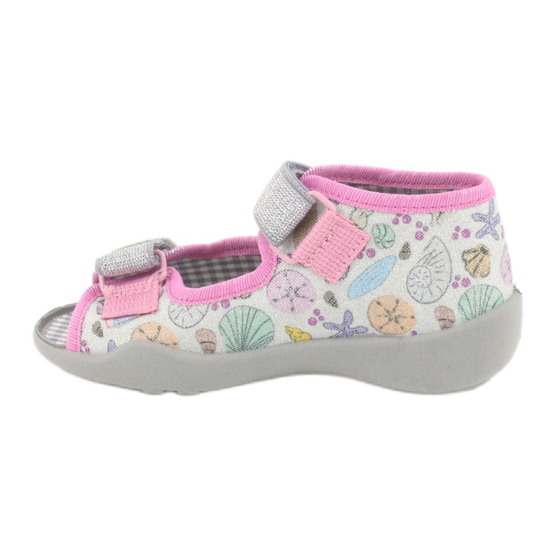 Zapatilla infantil Befado 242P097 multicolor rosa gris 2