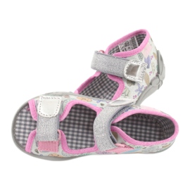 Zapatilla infantil Befado 242P097 multicolor rosa gris 4