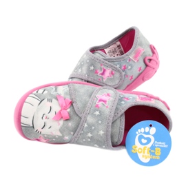 Calzado infantil befado 122X002 rosado gris 5
