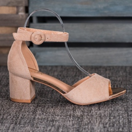 Sandalias Casual De Tacón Alto VINCEZA marrón 3