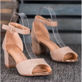 Sandalias Casual De Tacón Alto VINCEZA marrón 5