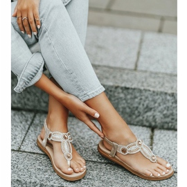 Sandalias planas doradas CT-29 dorado 4