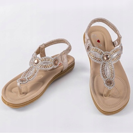 Sandalias planas doradas CT-29 dorado 2