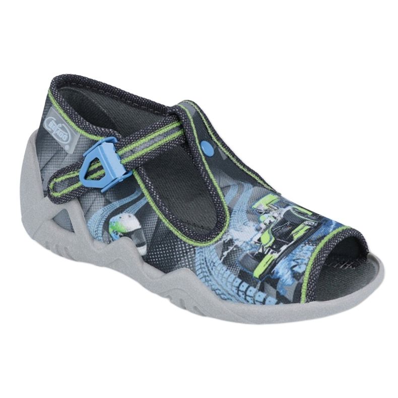 Calzado infantil befado 217P102 azul gris verde 1