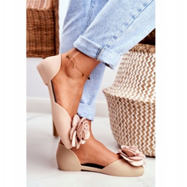LU BOO Bailarinas Goma Meliski Flores Beige Esther 5
