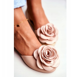 LU BOO Bailarinas Goma Meliski Flores Beige Esther 4