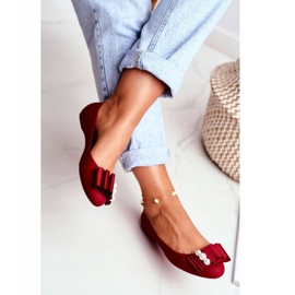 LU BOO Bailarinas De Goma Lazos Meliski Rojo Joleen 3