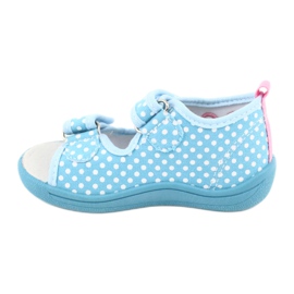American Club Zapatos para niños zapatillas sandalias corazones American TEN20 blanco azul rosa 1
