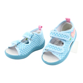 American Club Zapatos para niños zapatillas sandalias corazones American TEN20 blanco azul rosado 2