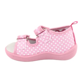 American Club Zapatos para niños zapatillas sandalias corazones American TEN20 blanco rosa 4