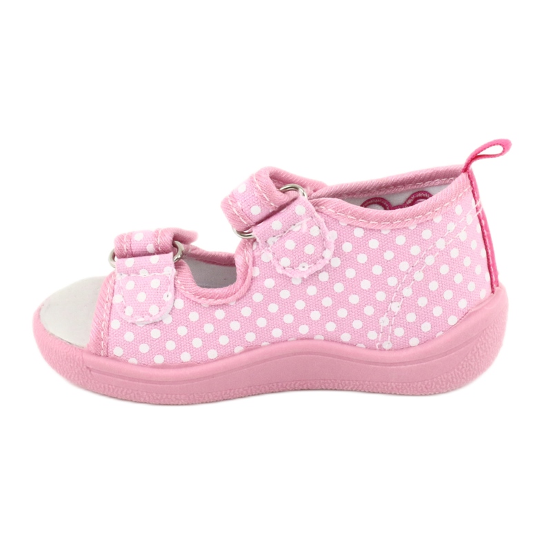 American Club Zapatos para niños zapatillas sandalias corazones American TEN20 blanco rosado 4