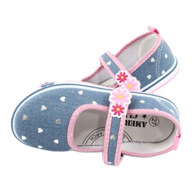 American Club Zapatillas TEN14 con velcro azul rosa gris 4