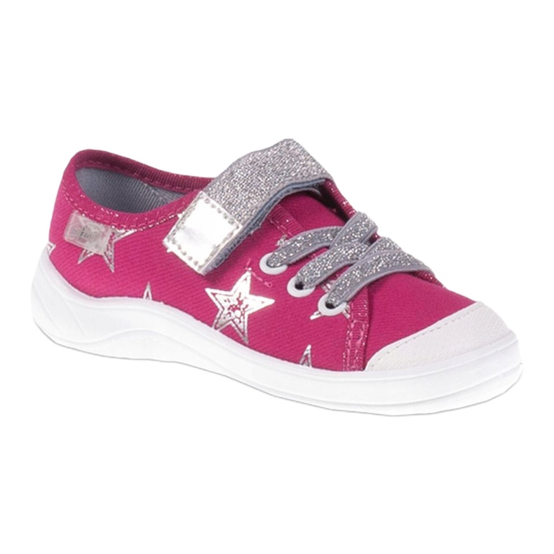 Zapatillas deportivas de niña con estrellas Befado 251X096 rosa plata 1