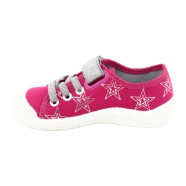 Zapatillas deportivas de niña con estrellas Befado 251X096 rosado plata 2