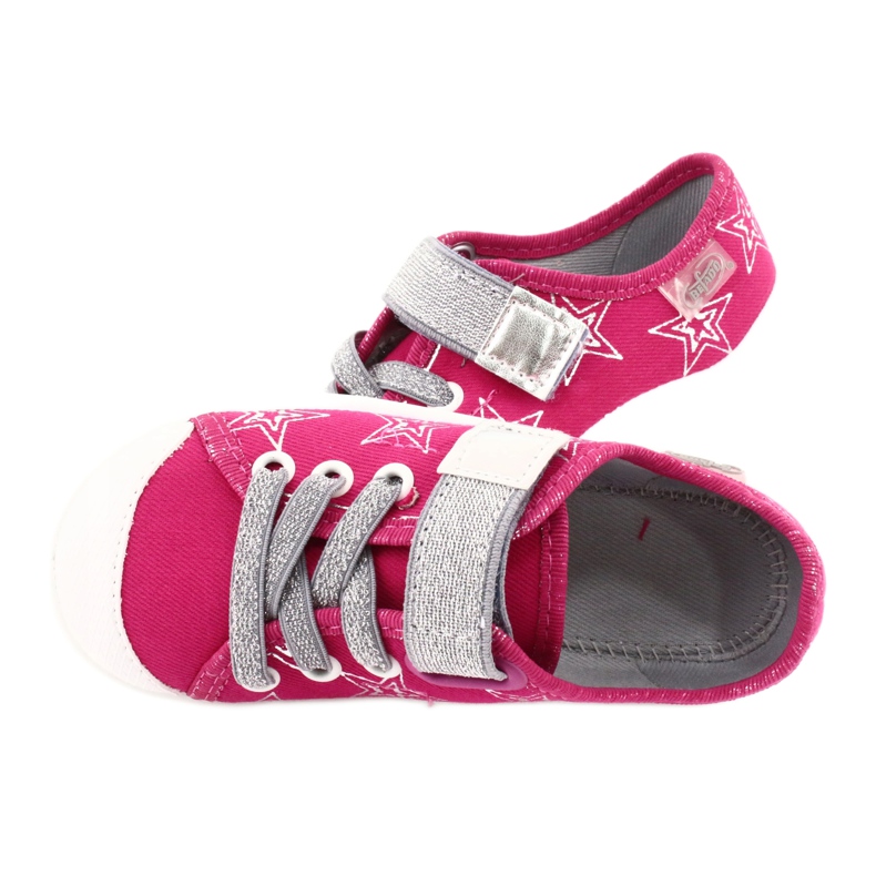 Zapatillas deportivas de niña con estrellas Befado 251X096 rosado plata 5