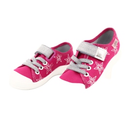 Zapatillas deportivas de niña con estrellas Befado 251X096 rosado plata 3