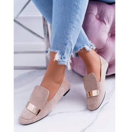 Mocasines de Mujer con Placa Golden Lords Beige Lu Boo Harlem 3