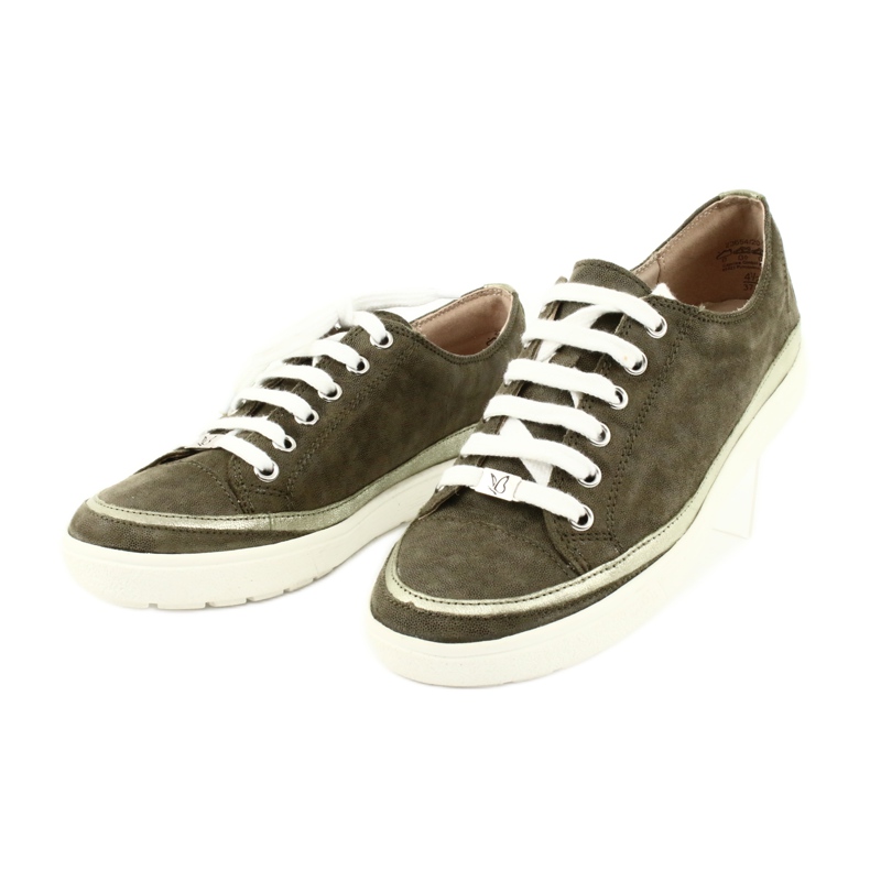 Deportivas mujer caprice de piel 23654 verde 2