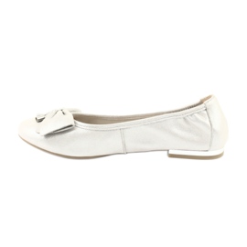 Caprice ballerinas zapatos de mujer 22111 plateado gris 1